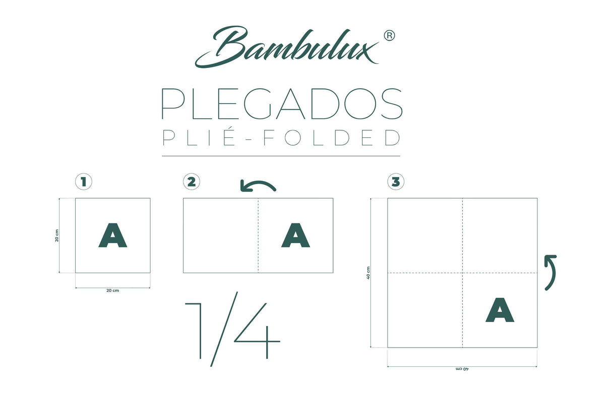 Servilleta Bambulux 40x40cm Deco. Yakarta Melocotón, 480uds