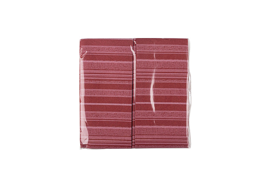 Servilleta Air Soft 40x40cm Pleg. 1/8 Burdeos Deco. Guaret, 480uds