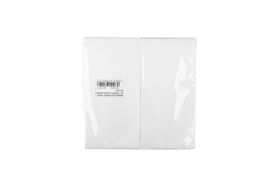 Servilleta Air Soft 40x40cm Pleg. 1/8 Deco. Otoño Blanco, 480uds