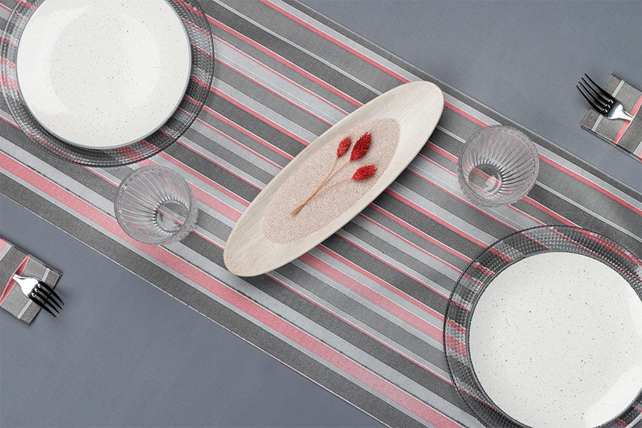 Rollo Mantel Air Soft 0,40x48m Prec. 30cm Deco. Linde Rojo/Gris