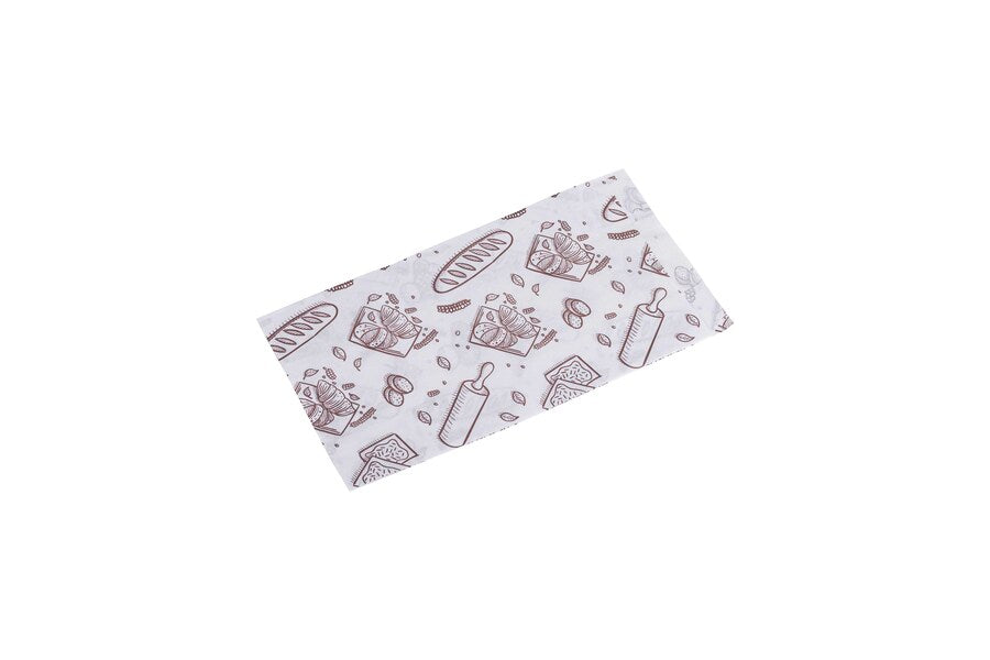 Bolsa Papel 14+7x28cm 40gr. Blanco Deco. Bakery