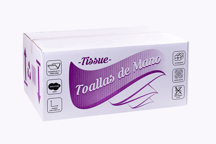 Tissue towel 2 layers 21x22cm 150 units