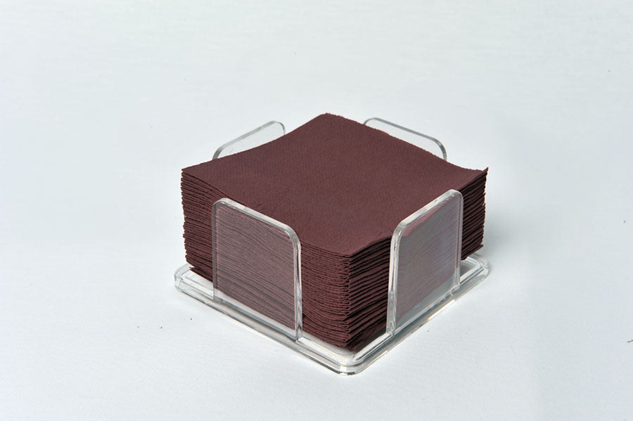 Servilletas Punta Punta 20x20cm Chocolate, 100uds 30pq