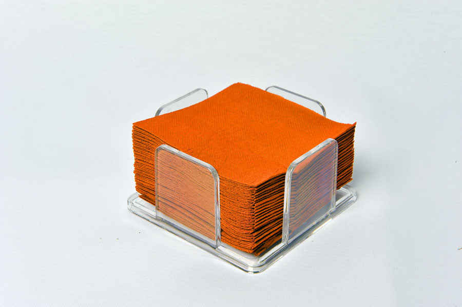 Servilletas Punta Punta 20x20cm Naranja, 100uds 30pq