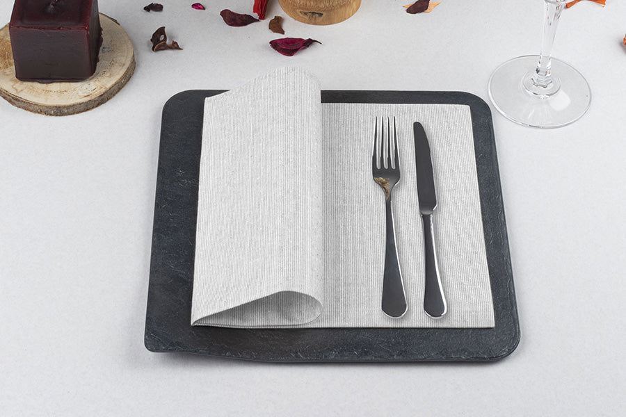 Serv. Bambulux 48x48cm 240 units Deco. Gray Capri