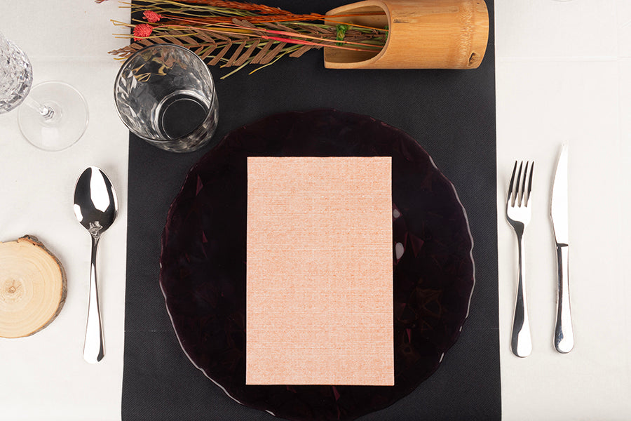 Servilleta Bambulux 30x48cm Pleg. 1/4 Deco. Capri Terra, 480uds