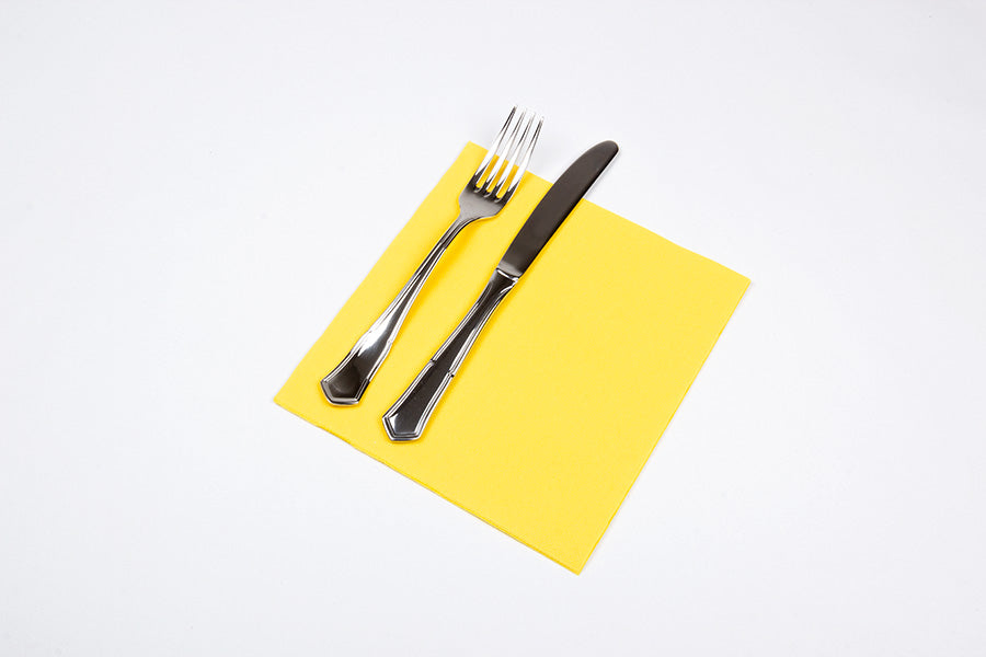 Servilleta Punta Punta 40x40cm Amarillo, 50uds 24paq