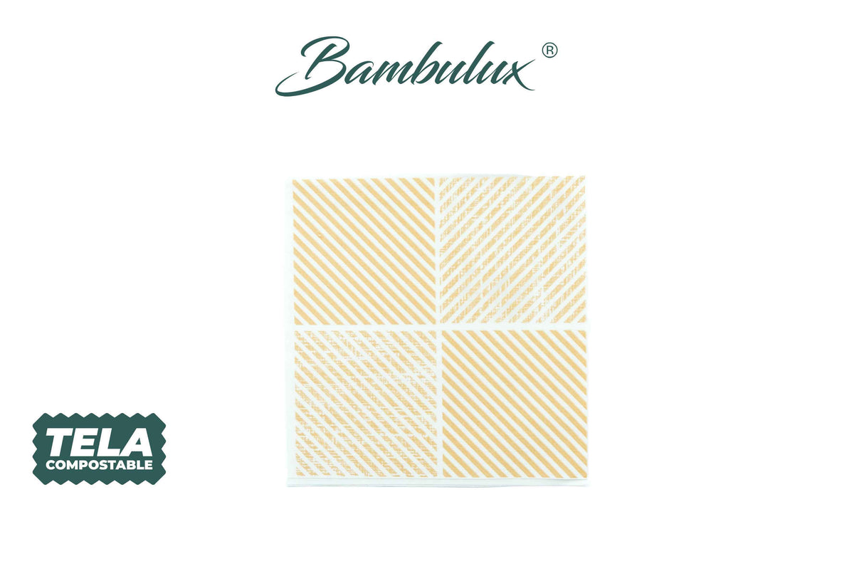 Servir. Bambulux 40x40 480u Déco. Melocoton diagonal