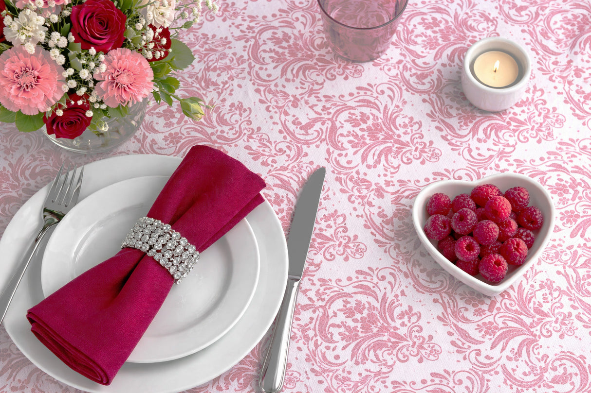 Air Soft Tablecloth 120x120 100 pcs. Deco. Versailles Bordeaux