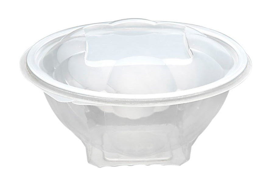 ;Salad bowl hinged lid container -Pet- 1,000cc 100u (-15ºC to +55ºC)