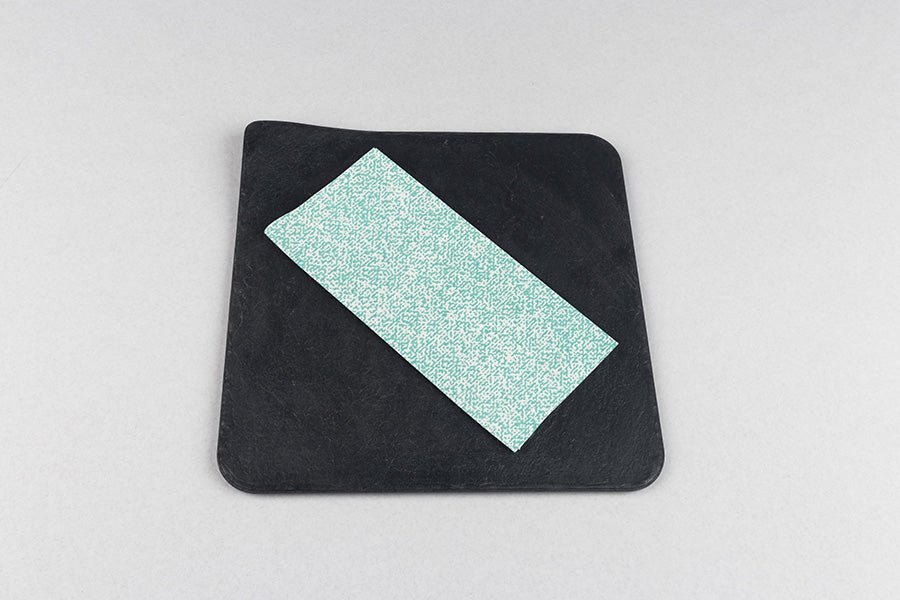 Servilleta Bambutex 40x40cm Pleg. 1/8 Deco. Esparta Turquesa, 400uds