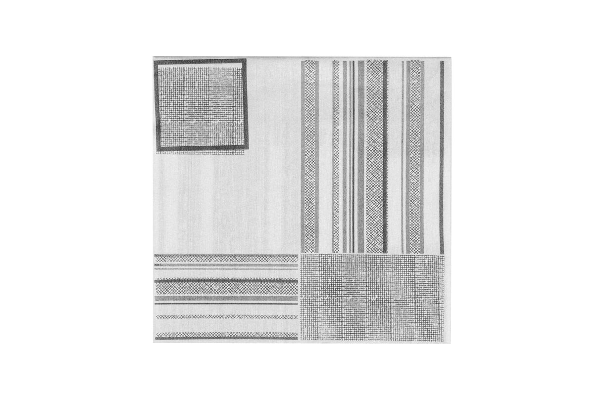 Servilleta Bambutex 40x40cm Deco. Campos Negro, 600uds