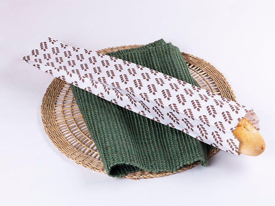 Paper Bags 9+5x50cm 40gr. White Deco. 1,000 pcs. with Spikes.