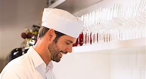 ; Rouleau Drap Gorro Barman Blanco