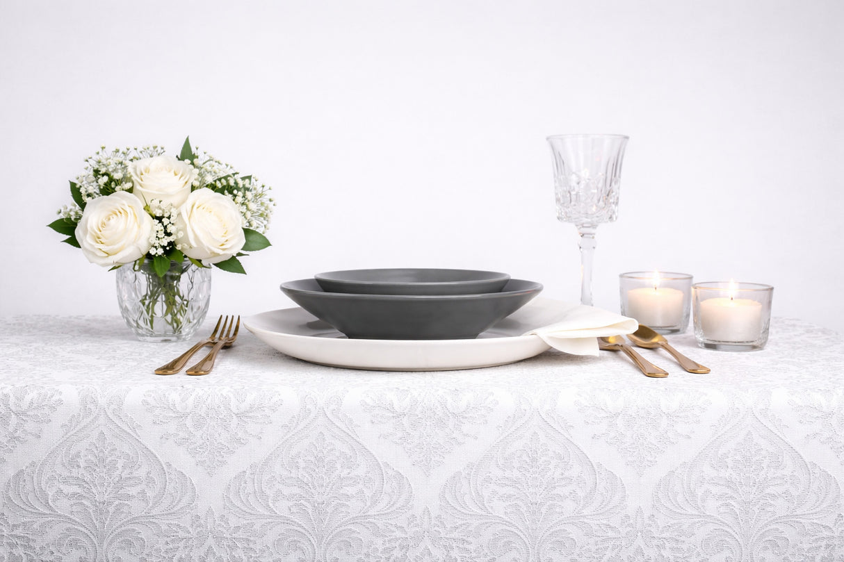 Air Soft Tablecloth 120x120 100 pcs. Deco. Versailles Gray