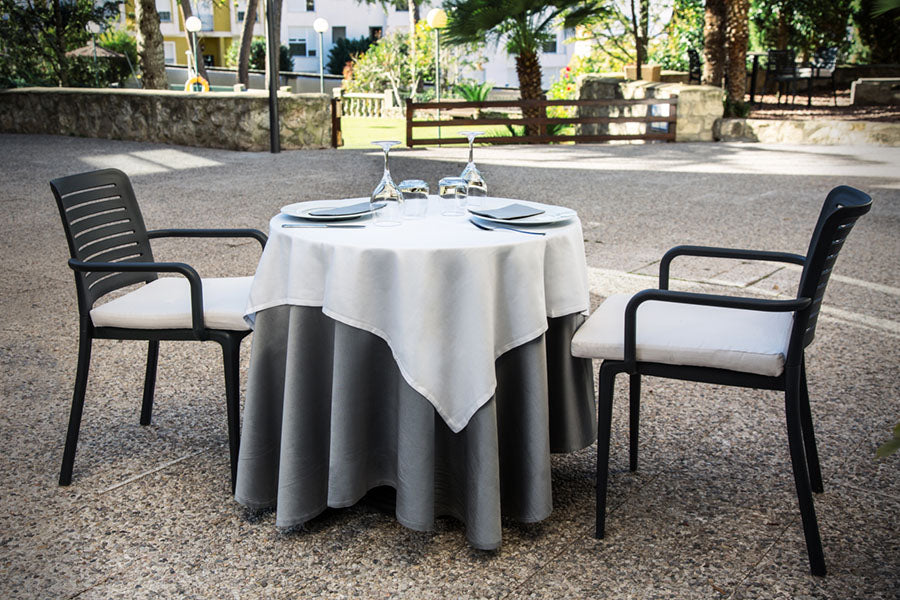 Mantel Tela Raso Satén 120x120cm Blanco (50% Poliéster / 50% Algodón)