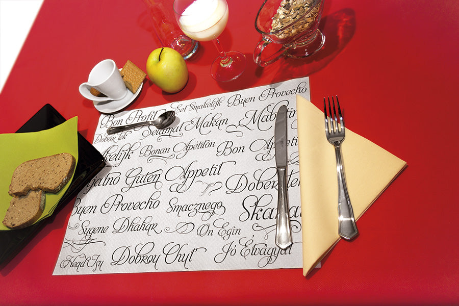 Mantel papel 30x40cm 40gr Blanco Buen Provecho, 1.000uds