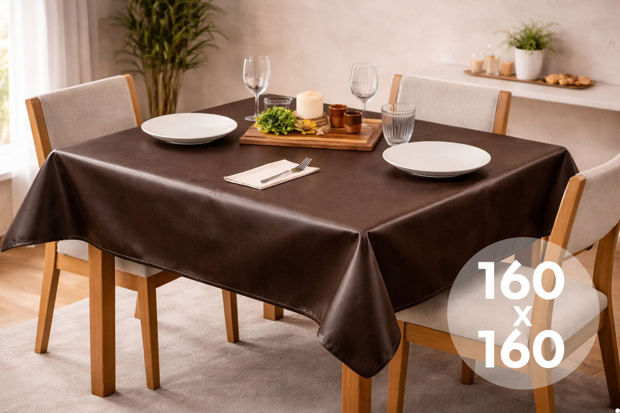 Mantel Extratela Alba Plus 160x160cm Marron (Confeccionado a 156x156cm)