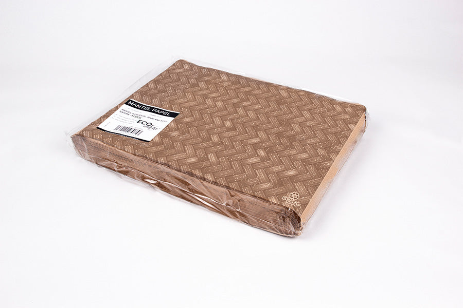 Paper tablecloth 30x40 Eco Nature 100gr. Deco. Knots 500 units (2x250)