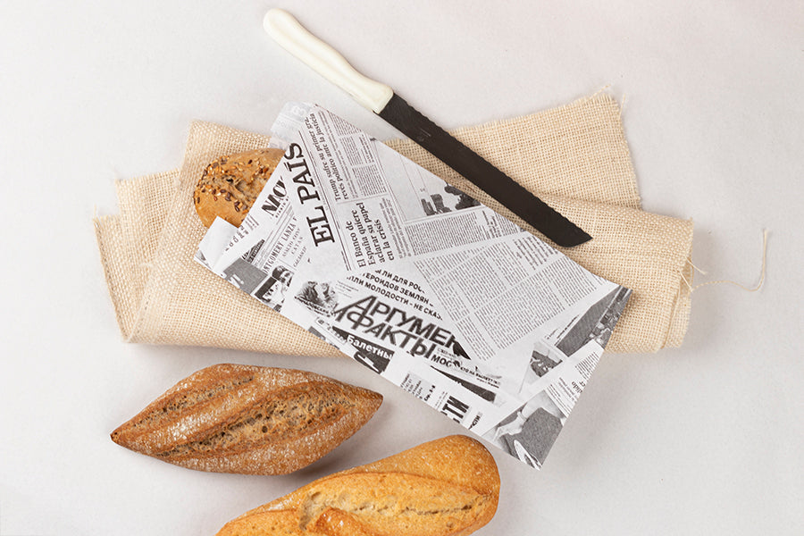 Bolsa Papel 14+7x28cm 40gr Blanco Deco. Prensa, 1.000uds