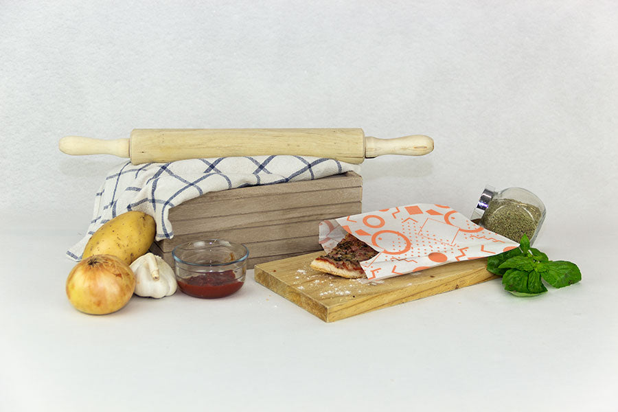 Bolsa Papel Antigrasa 14+7x24cm 35gr Deco. Memphis, 1.000uds