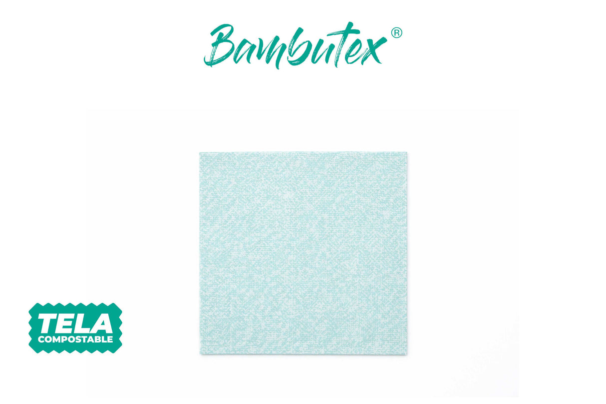 Servilleta Bambutex 40x40cm Deco. Esparta Turquesa, 600uds