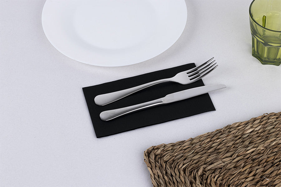 Servilletas Punta Punta 24x40cm Pleg. 1/6 Libro Negro, 1.200uds