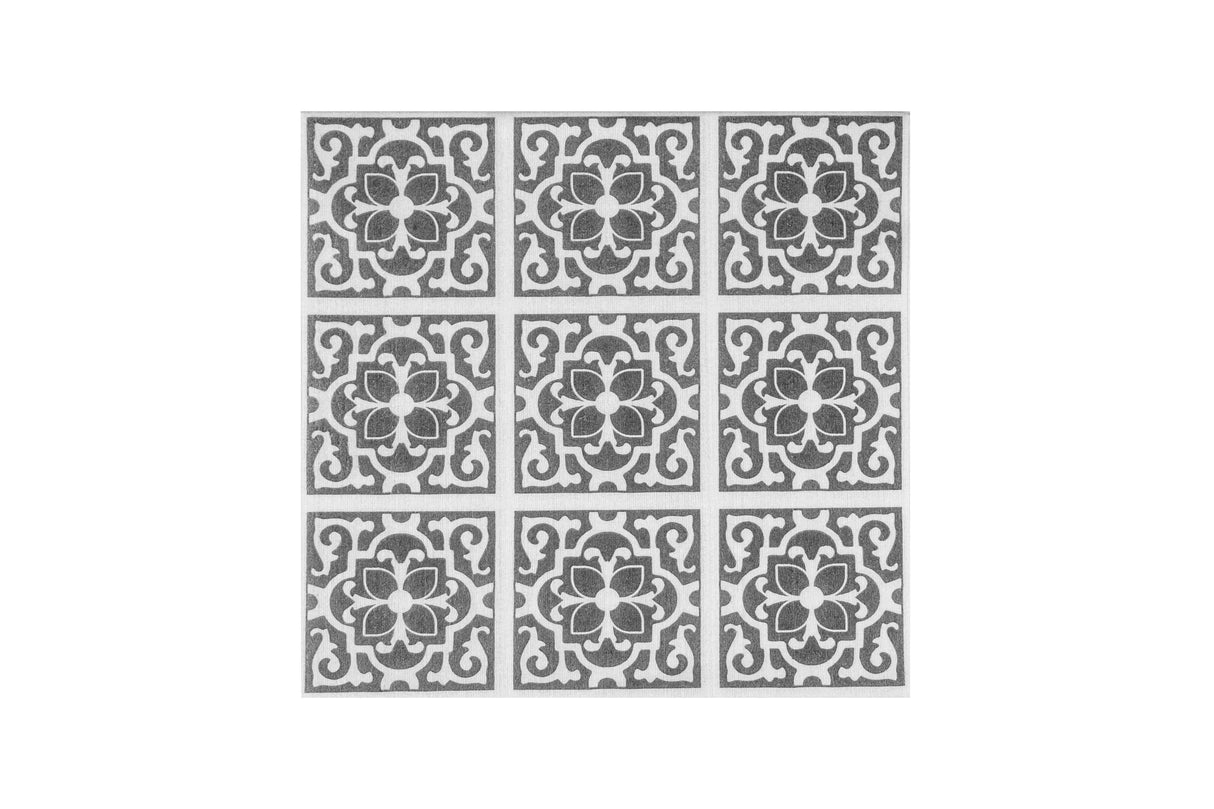 Servilleta Bambutex 40x40cm Deco. Azulejo Negro, 600uds