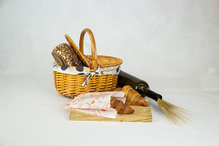 Bolsa Papel Antigrasa 12+6x20cm 35gr Deco. Memphis, 1.000uds