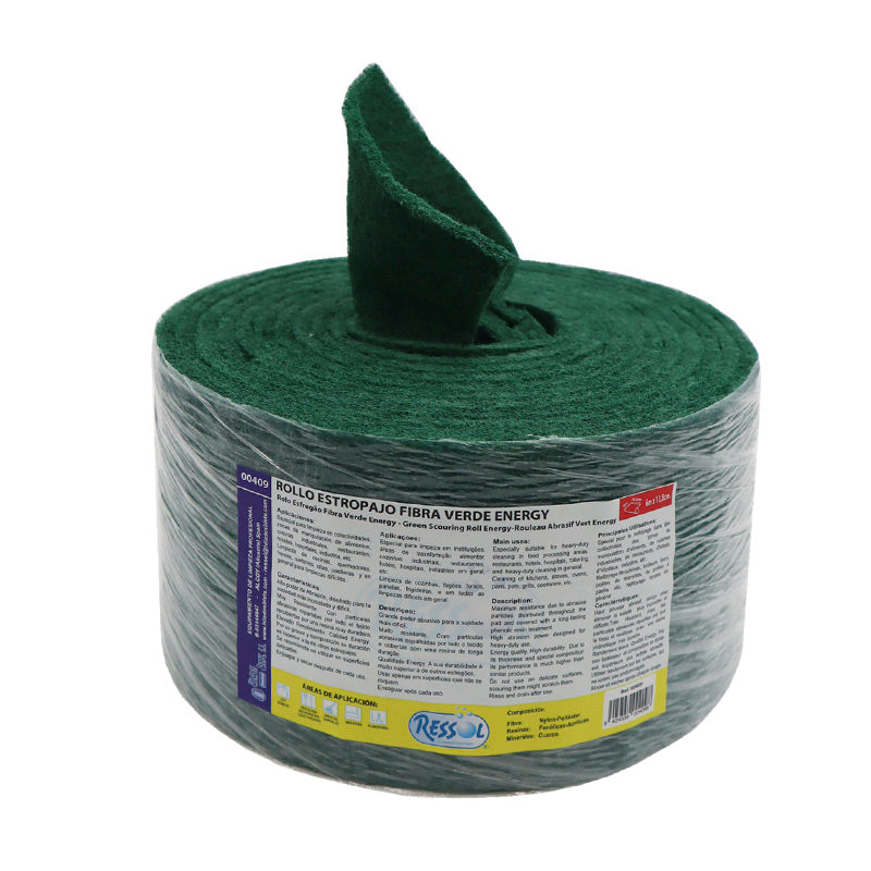 Rollo Estropajo Fibra Verde Energy 6 m. x 13,5 cm