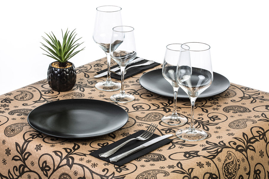 Eco Nature Tablecloth 100x100 400u Deco. Cashmere (Bulk)