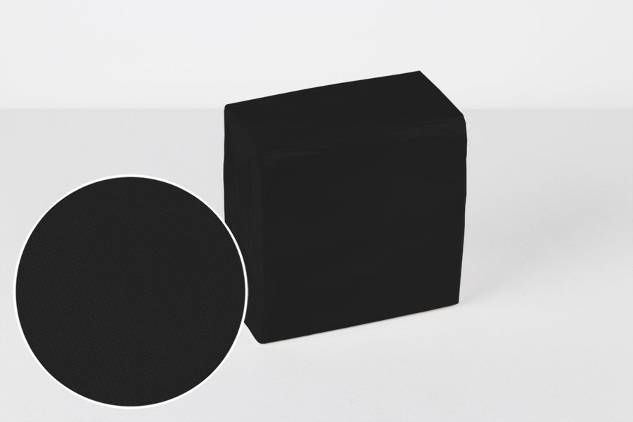 Servilleta Punta Punta 33x33cm Negro, 50uds 27paq