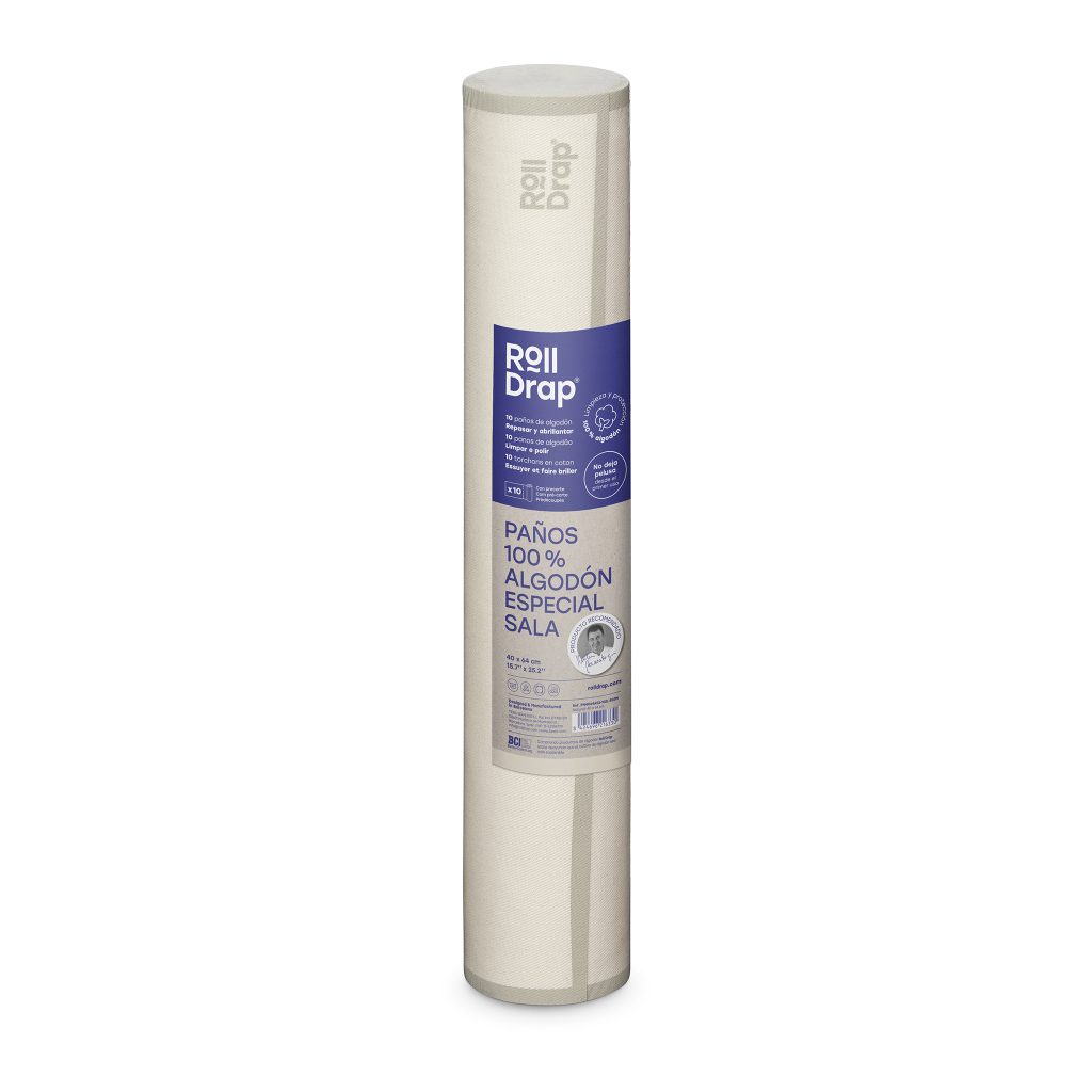 Roll Drap Paño Algodón Natural (10u/rollo)