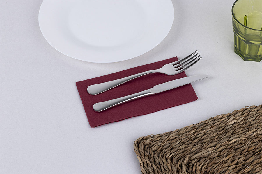 Servilletas Punta Punta 24x40cm Pleg. 1/6 Libro Burdeos, 1.200uds