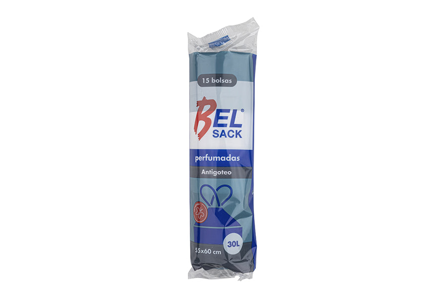 Bolsa Basura 55x60cm Galga 65 Azul Autocierre