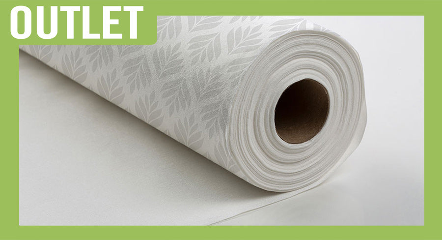 ; Bambutex tablecloth roll 1.2x25m Brussels White (Grey)