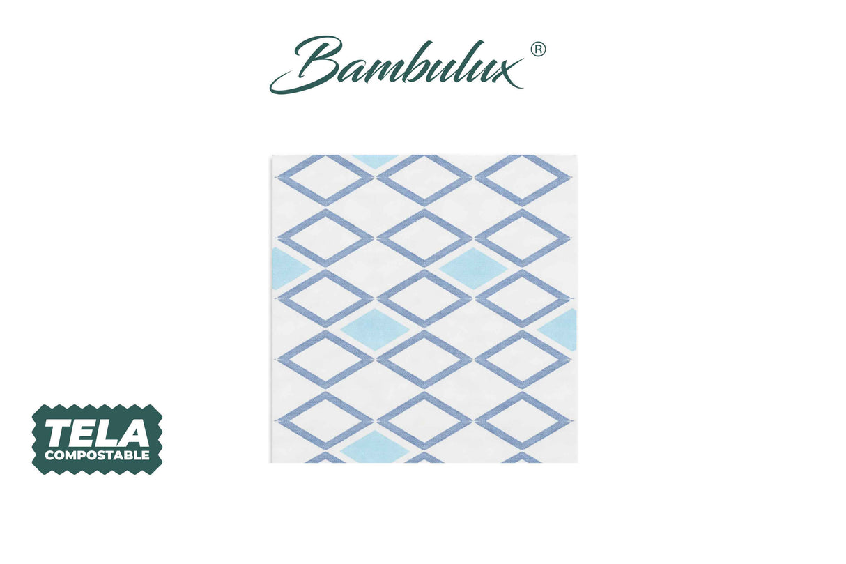 Servir. Bambulux 40x40cm 480uds Déco. Tresmall Azul