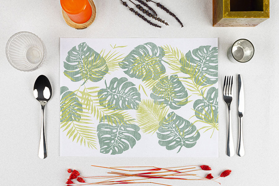 Mantel Cortado Startex 30x40cm Blanco D. Monstera