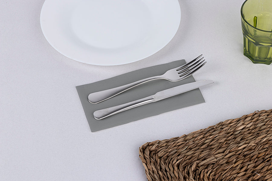 Servilletas Punta Punta 24x40cm Pleg. 1/6 Libro Gris, 1.200uds