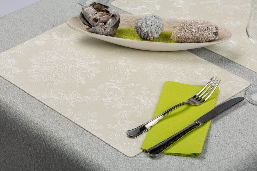 Salvamantel Polyline 30x43cm Tourmaline Blanco