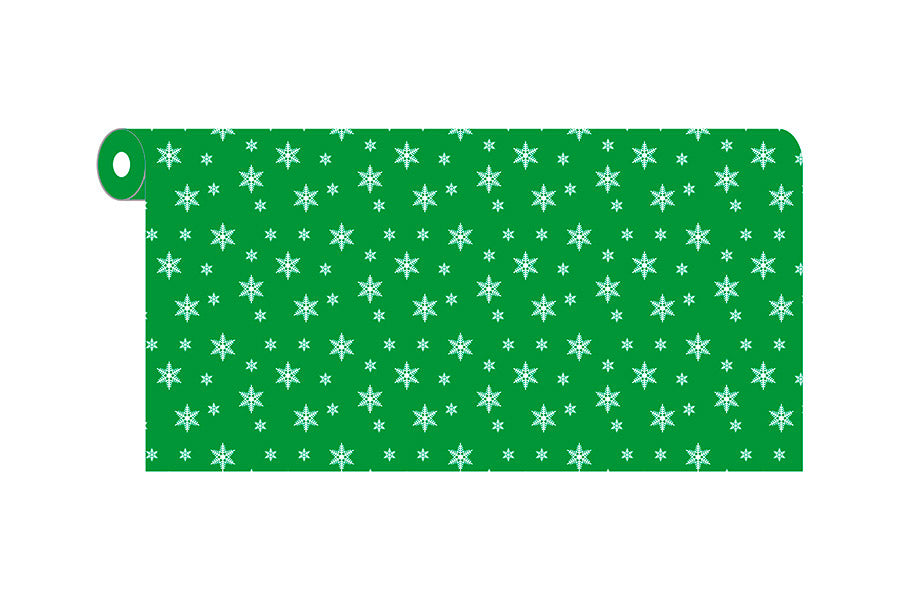 Rollo Novotex 1,20x50m Prec. 40cm Verde Deco. Estrellas (Tinta Blanca)