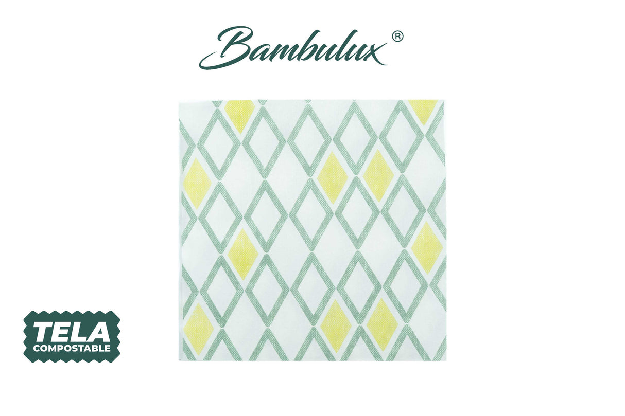 Servilleta Bambulux 48x48cm Deco. Tresmall Verde, 240uds