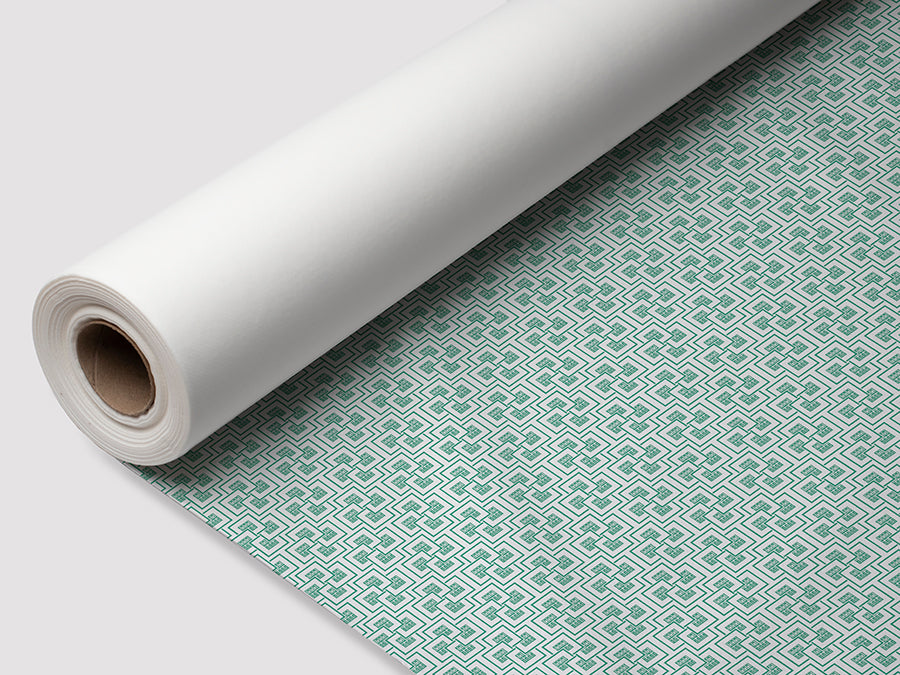 Rollo Mantel Bambulux 1x25m Blanco Deco. Montecarlo Agua Marina