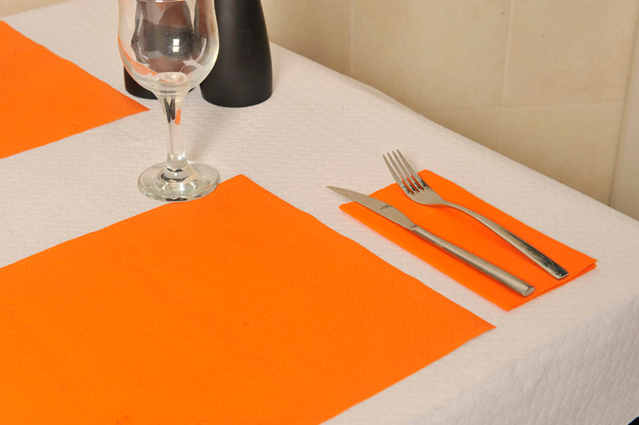 Mantel papel 35x50cm 40gr E Fondo Naranja, 1000uds