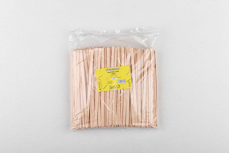 Paletina café 14cm Sin funda 500 uds. (10 PQ 500 UDS)