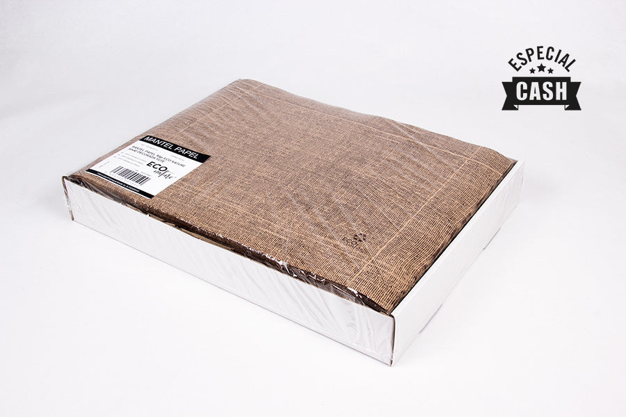 Mantel papel 30x40cm 50gr Eco Nature Deco. Yute, Estuche de 500uds