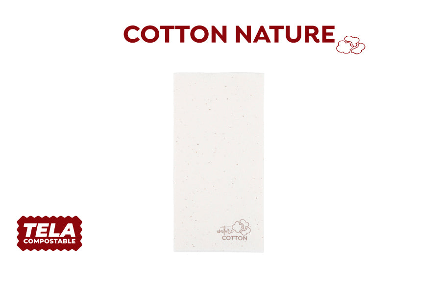 Servilleta Cotton Nature 40x40 Pleg. 1/8 400uds. Blanco