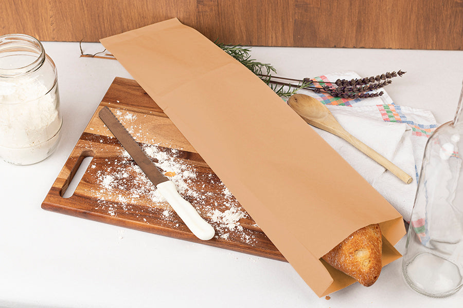 Bolsa Papel 14+7x50cm 40gr Kraft Estándar, 1.000uds