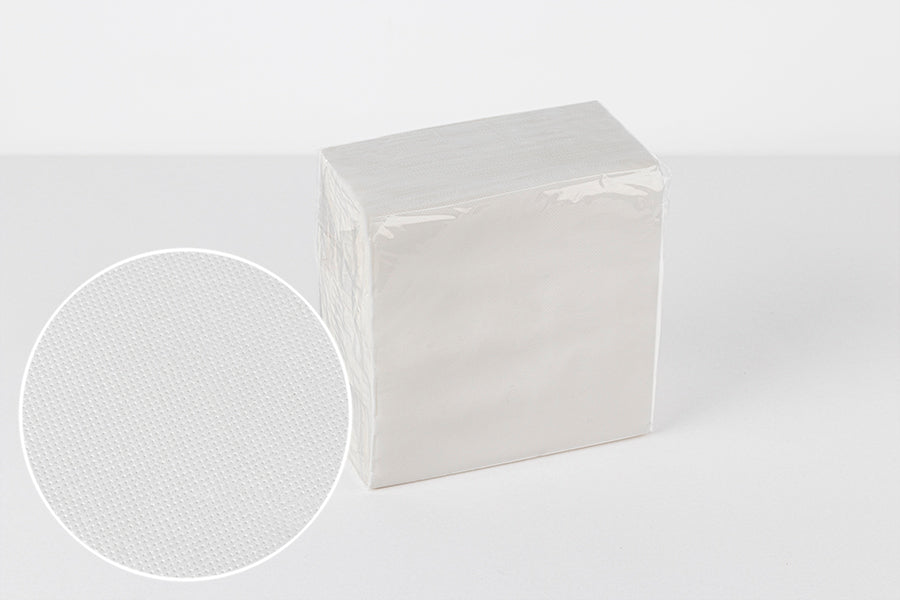 Servilleta Punta Punta 33x33cm Blanca, 100uds 16paq