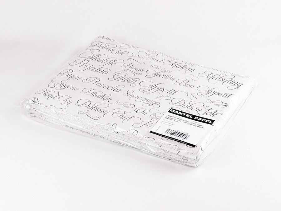 Mantel Papel 30x40cm 40gr E Blanco Deco. Buen Provecho, 1.000uds (2x500)